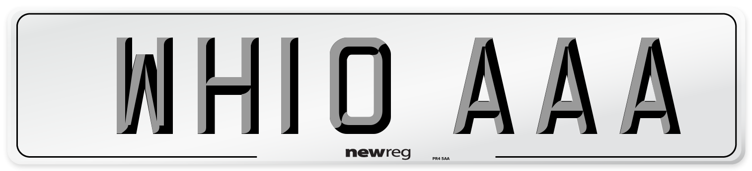 WH10 AAA Number Plate from New Reg